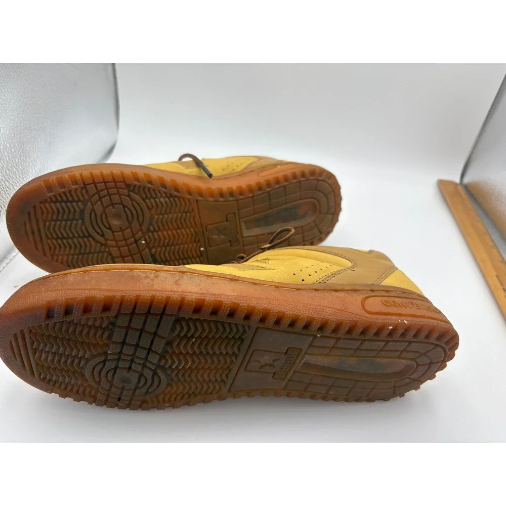Converse Weapon Vintage Mens CCDC 9 Yellow Leather Star Player Ev Sneakers - Picture 9 of 12